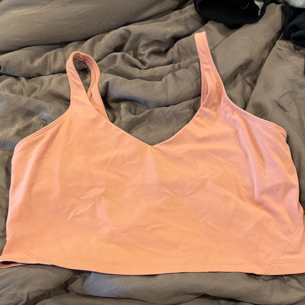 Peach Cropped Tank Top